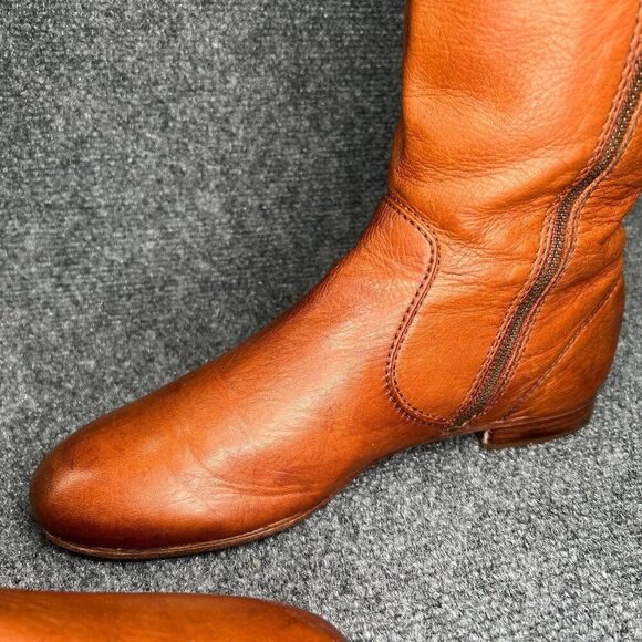 Frye Jillian Pull On Boots Women's Size 9 Brown Leather Inside Zip Tall Riding - Picture 11 of 16